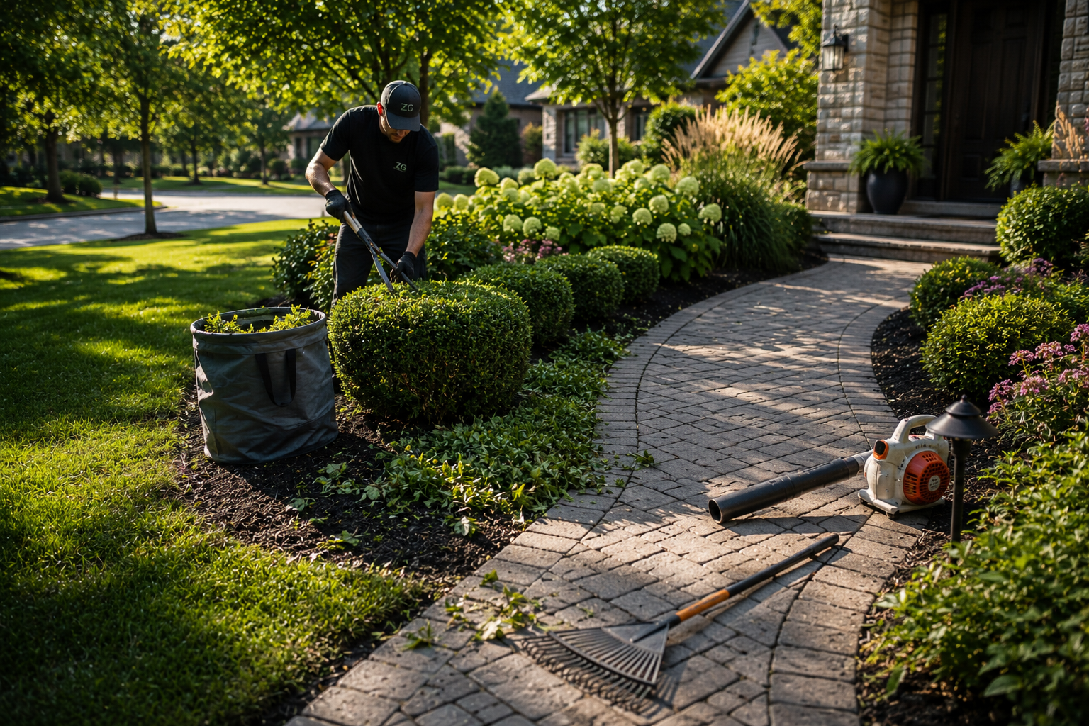 Exterior property upkeep and maintenance work